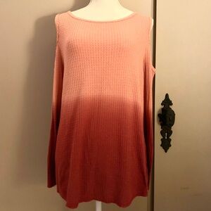 Knox Rose Coral Cold Shoulder Top